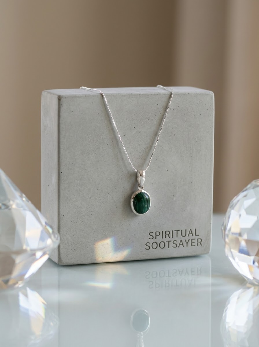 Verdant Legacy Malachite Women’s Necklace – 925 Sterling Silver