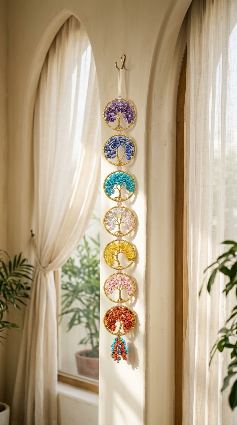 7 Chakra Tree of Life Crystal Dream Catcher