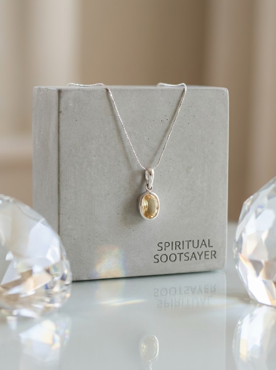 Golden Solstice Yellow Sapphire Necklace – 925 Sterling Silver