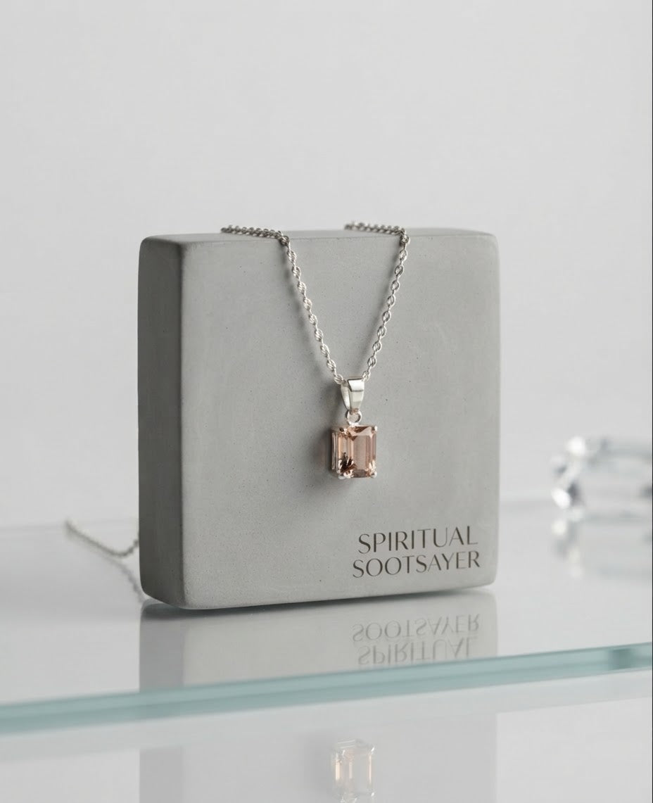 Crystal Radiance Clear Quartz Men’s Necklace – 925 Sterling Silver