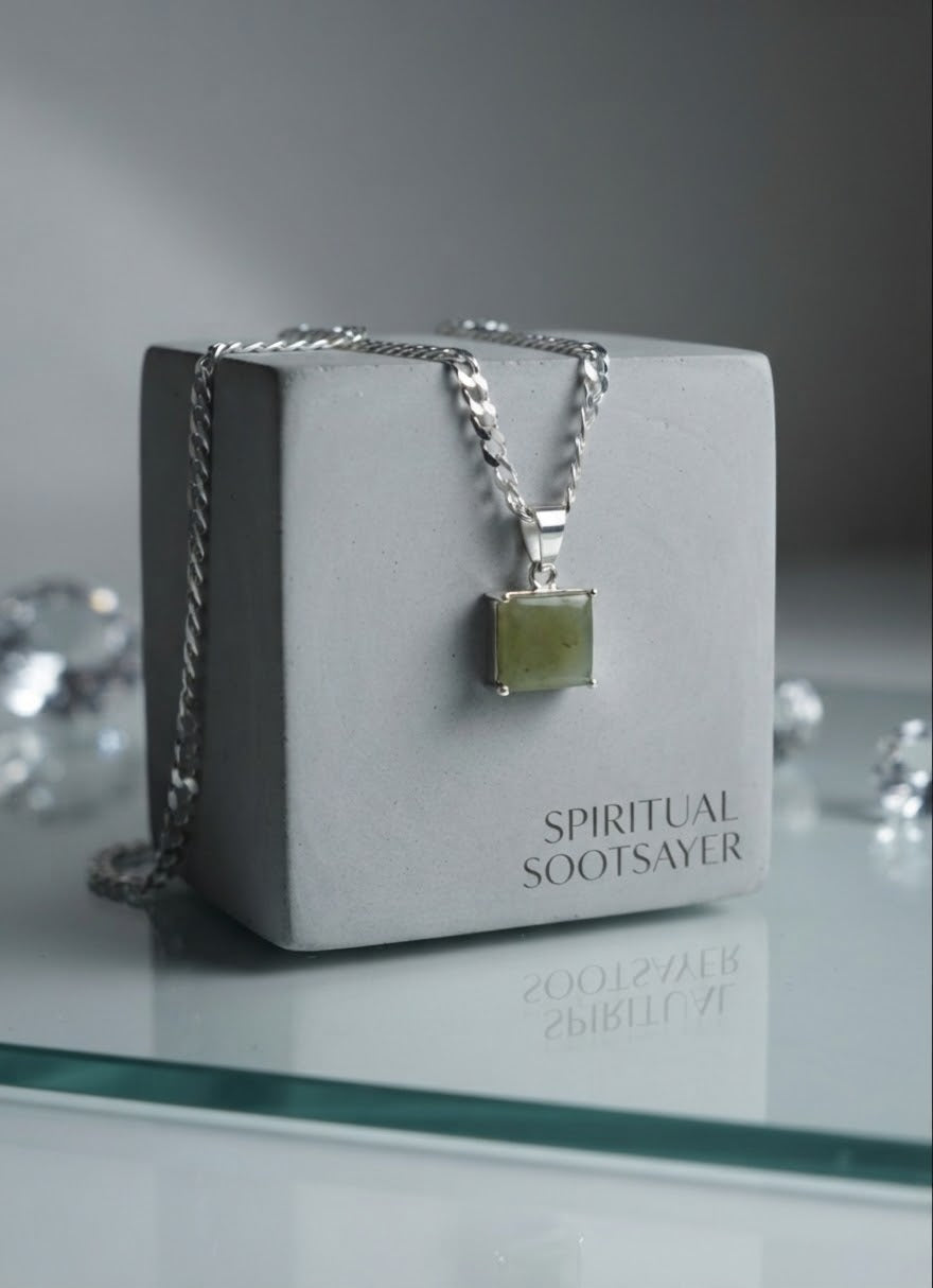 Verdant Legacy Jade Men’s Necklace – 925 Sterling Silver