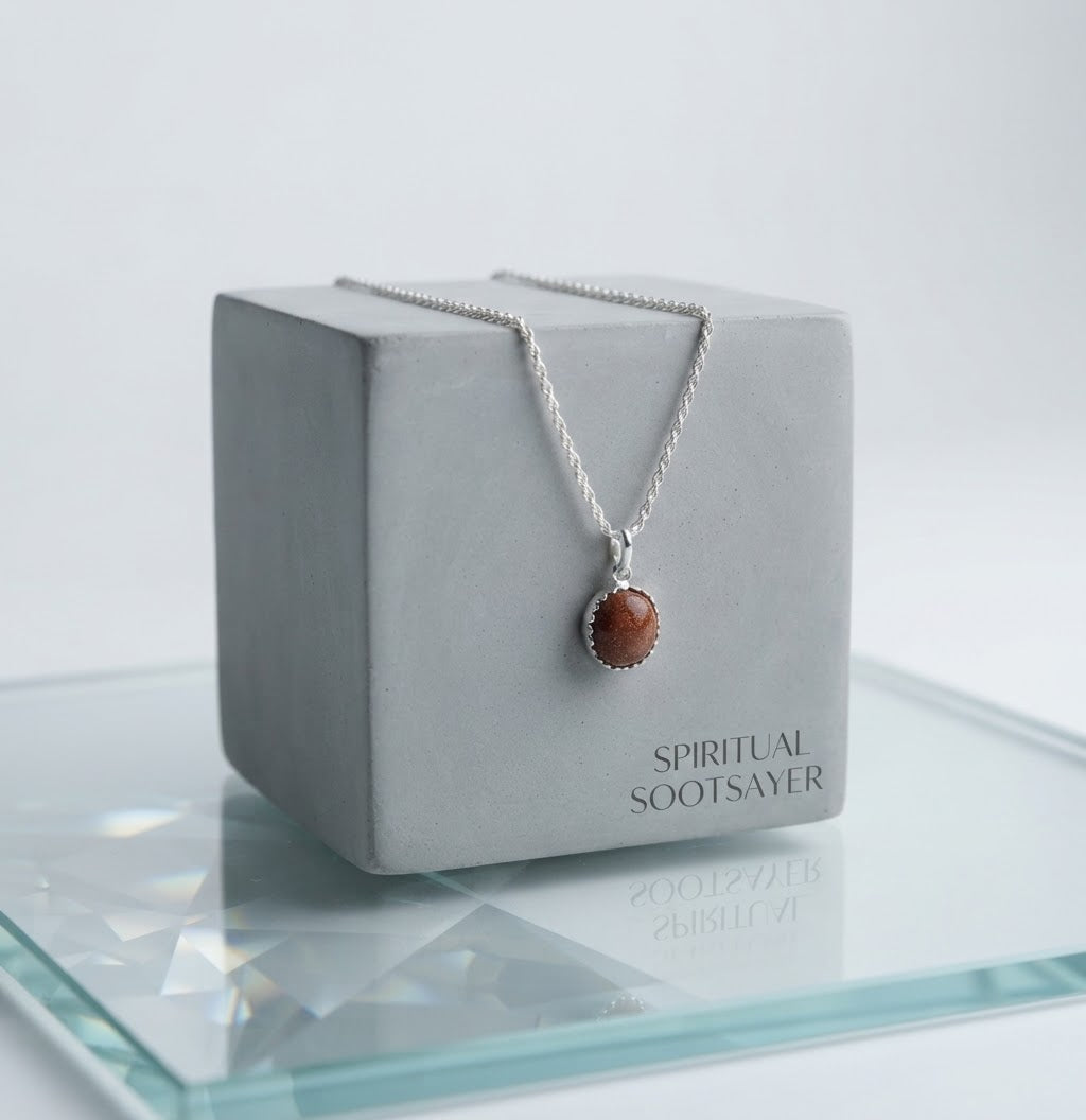 The Solar Vanguard Sunstone Men’s Necklace – 925 Sterling Silver