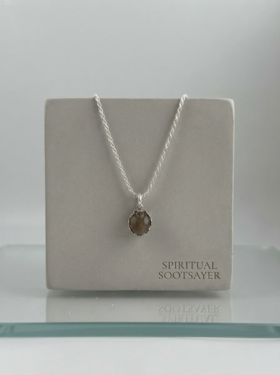 The Dusk Ember Sunstone Men’s Necklace – 925 Sterling Silver
