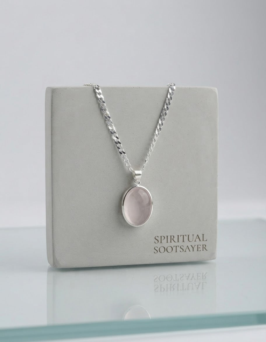 Lunar Veil Moonstone Men’s Necklace – 925 Sterling Silver