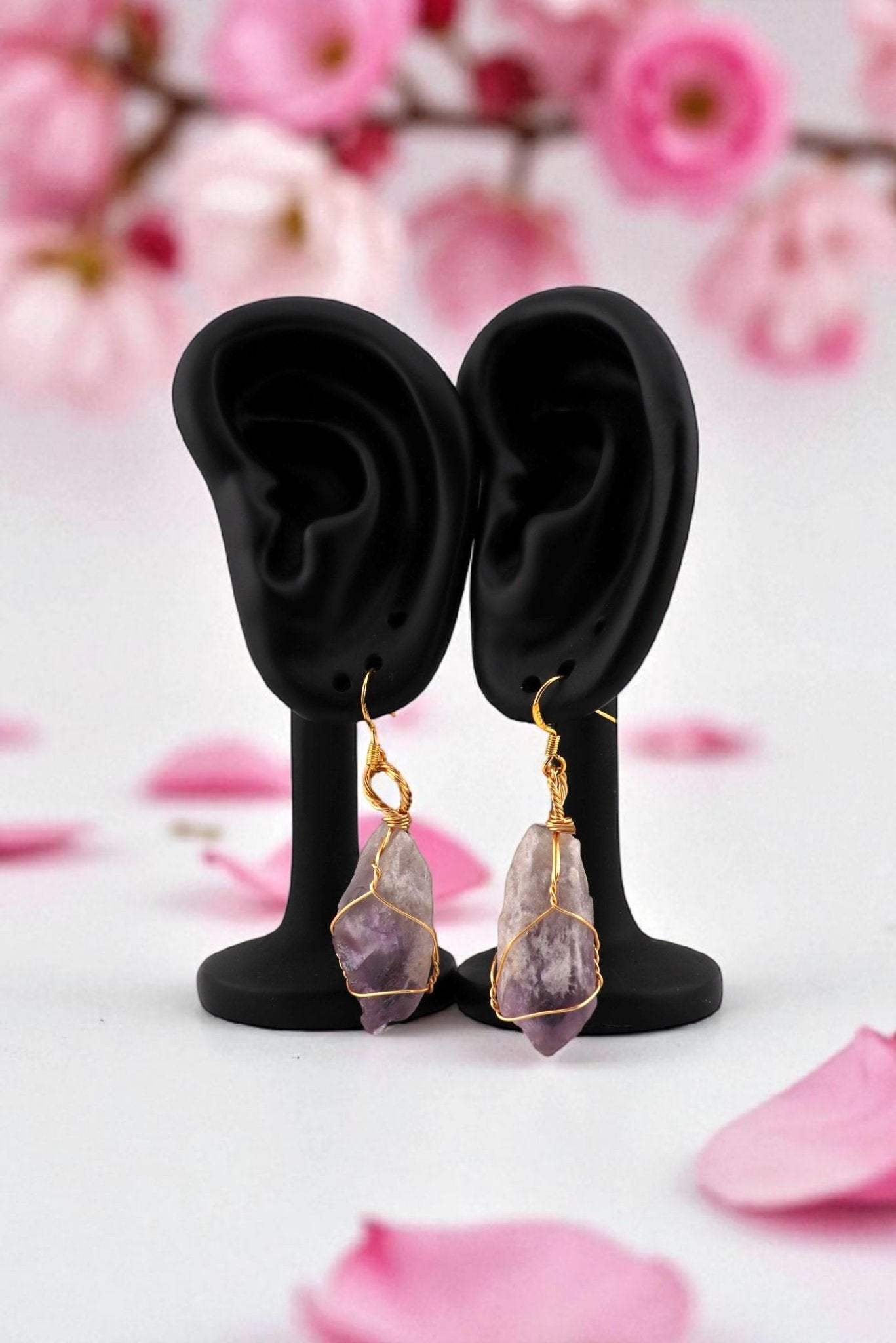 Mystic Muse – Amethyst Wire-Wrapped Earrings