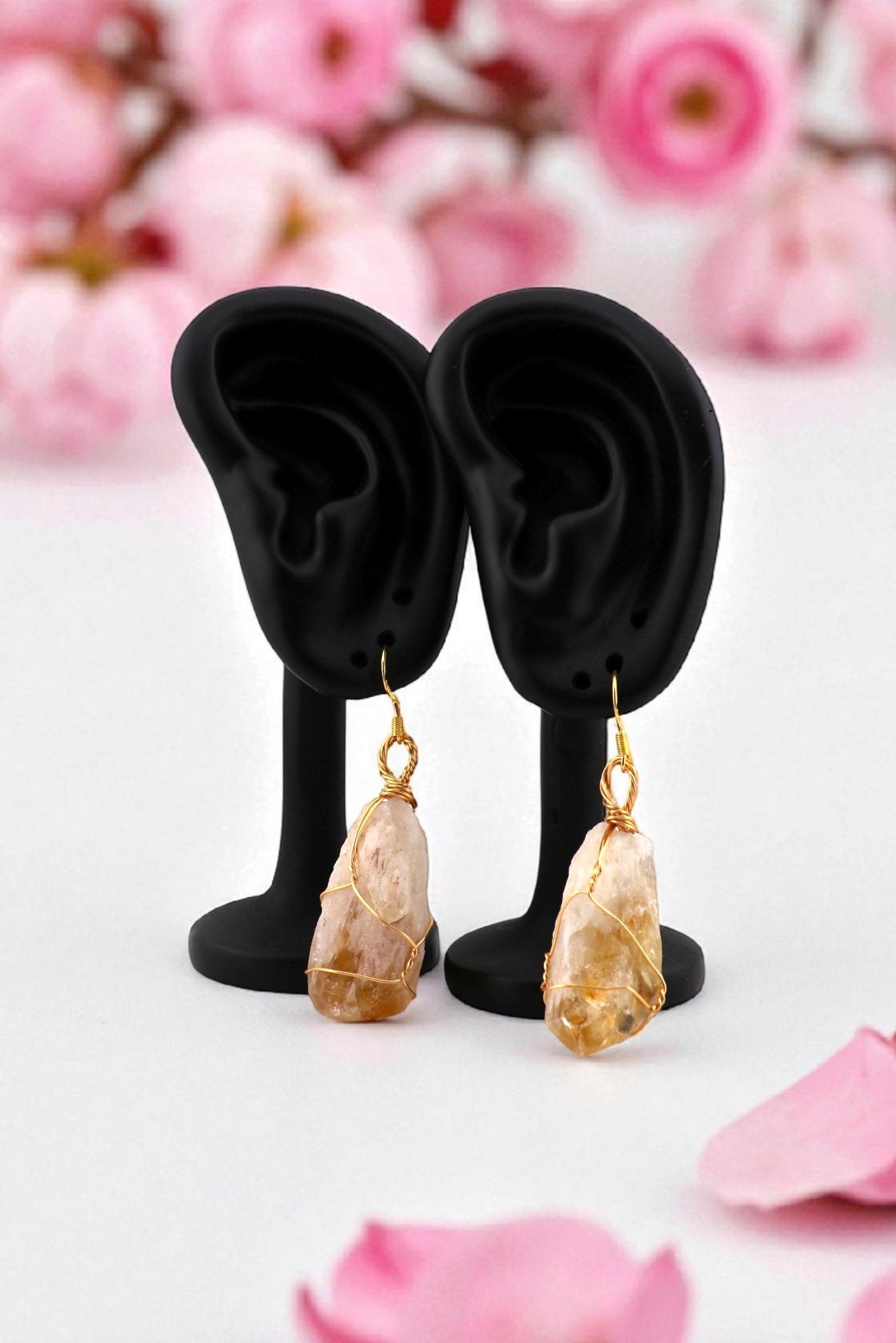Golden Ray – Citrine Drop Earrings