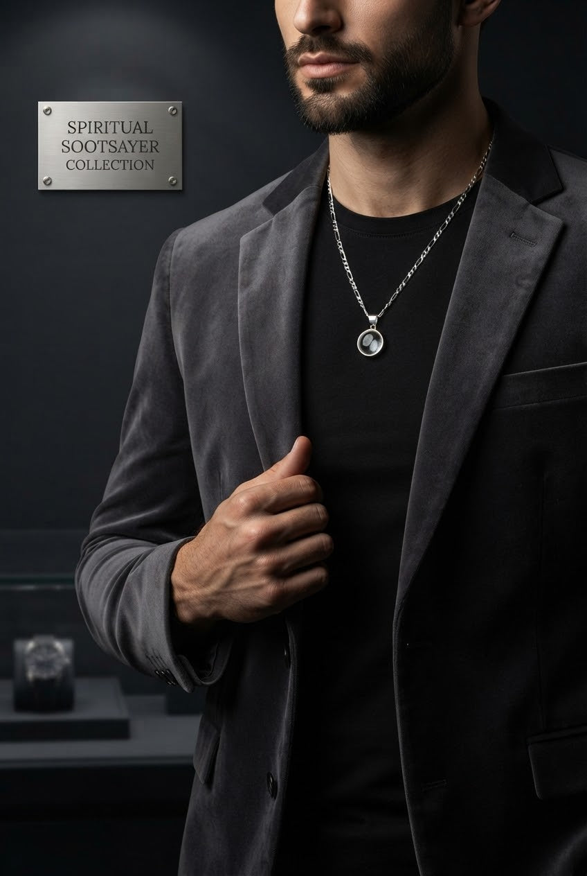 Lunar Sovereign Moonstone Men’s Necklace – 925 Sterling Silver