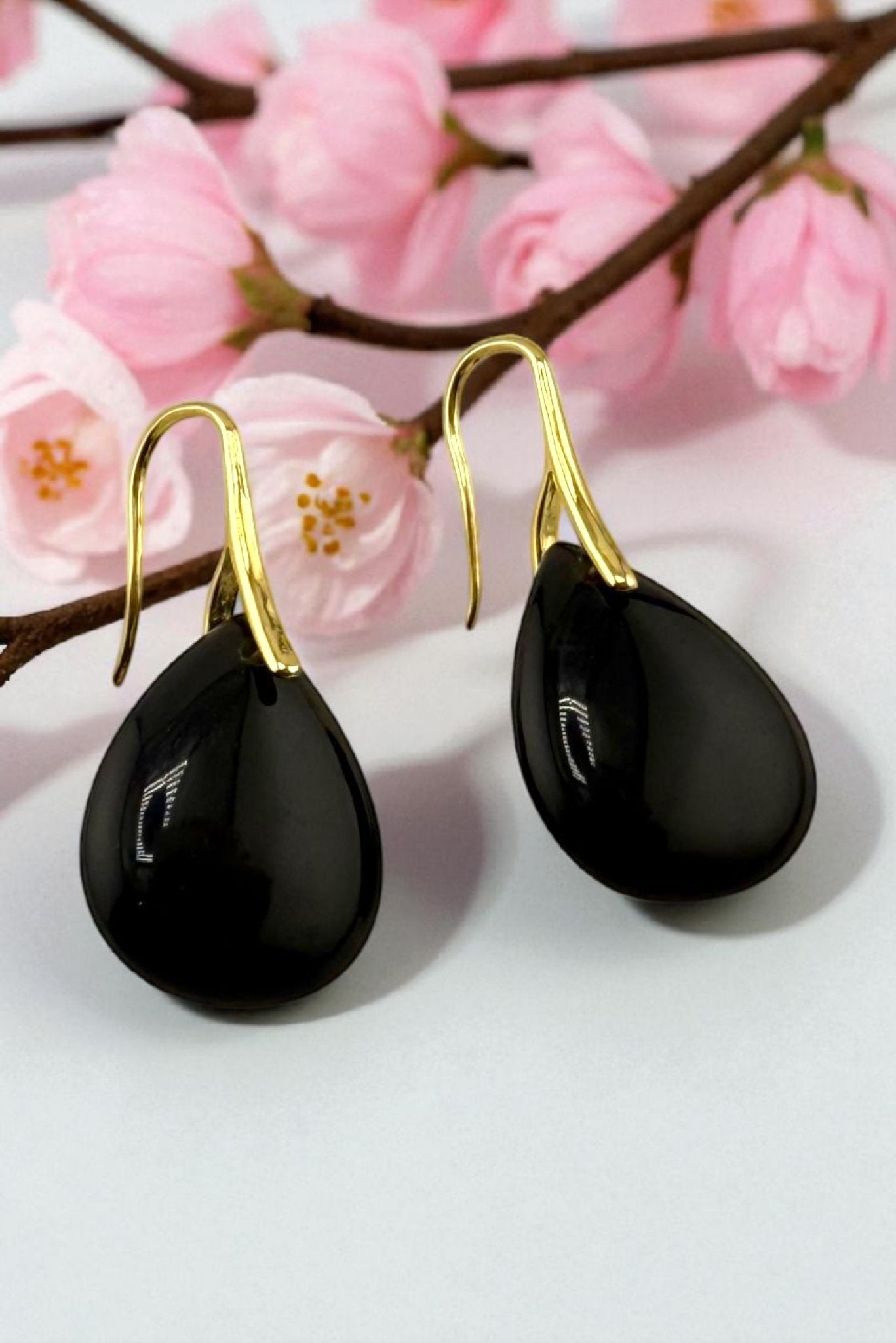 Obsidian Drop Earrings - Obsidian Shield