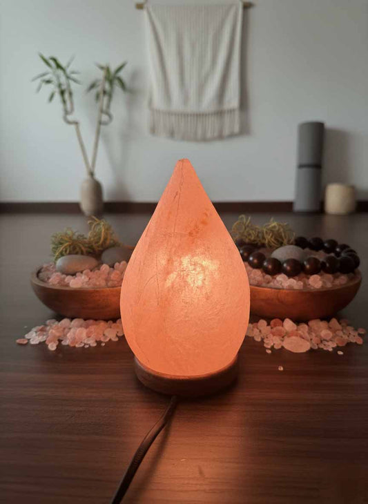 Himalayan Salt Lamp – Natural Glow & Healing Ambience, Tear Drop Salt Lamp in Unique Tear Drop Shape