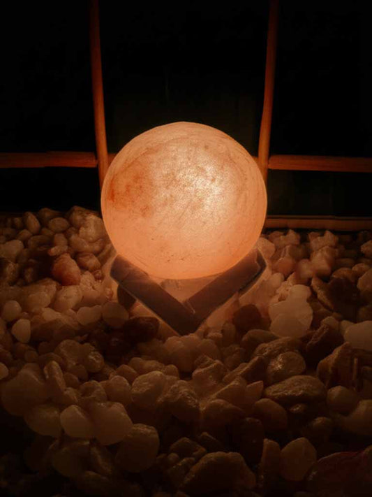 Moon Himalayan Salt Lamp – Mini Moon Salt Lamp & Full Moon Salt Lamp for Calming Decor