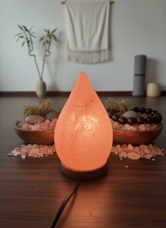 Himalayan Salt Lamp – Natural Glow & Healing Ambience, Tear Drop Salt Lamp in Unique Tear Drop Shape