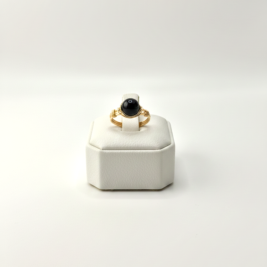 women wearing black onyx ring