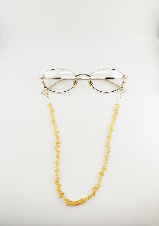 Citrine Crystal Glasses Chain – Warm Golden Tones & Uplifting Presence
