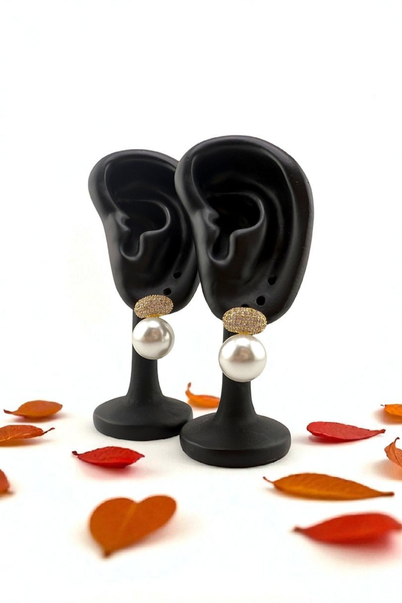 Pearl Elegance Earrings - Golden Dew