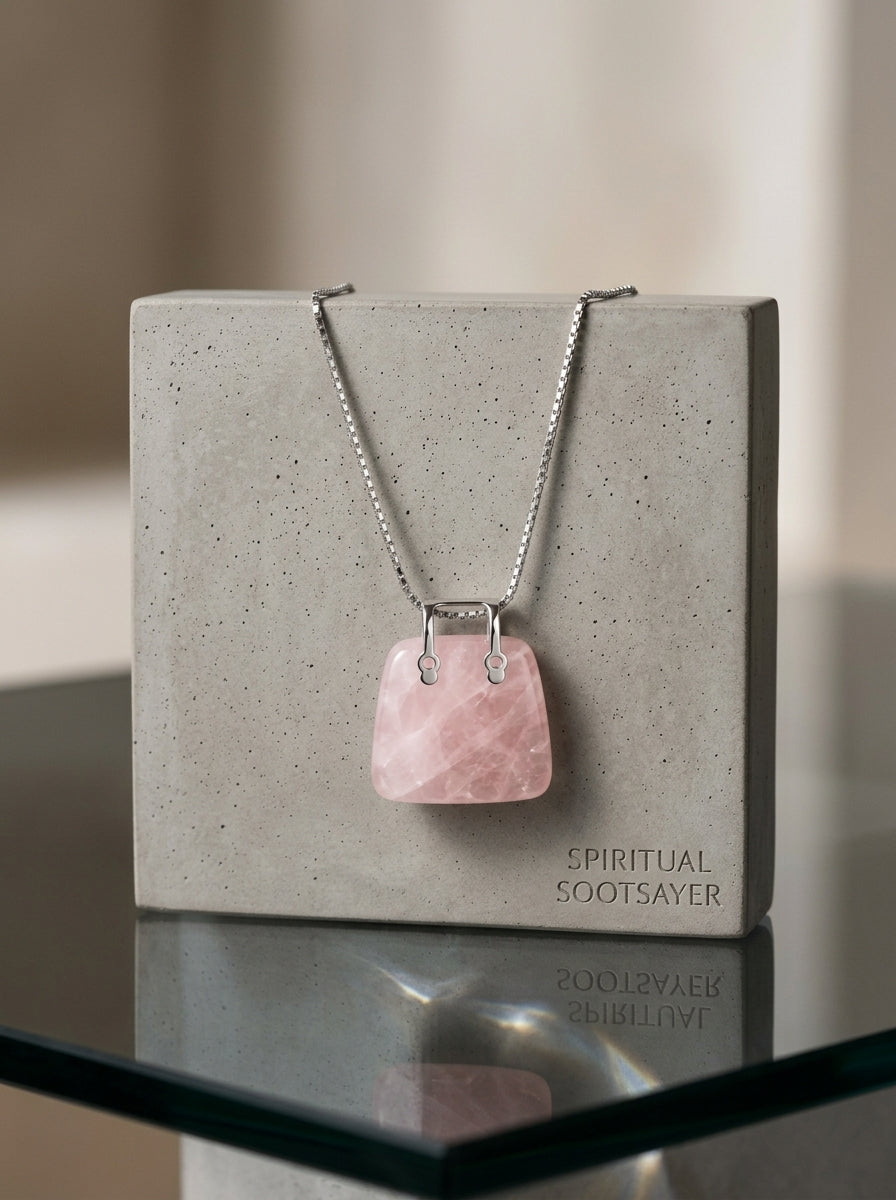 Rose Quartz Blush Elegance Necklace – 925 Sterling Silver