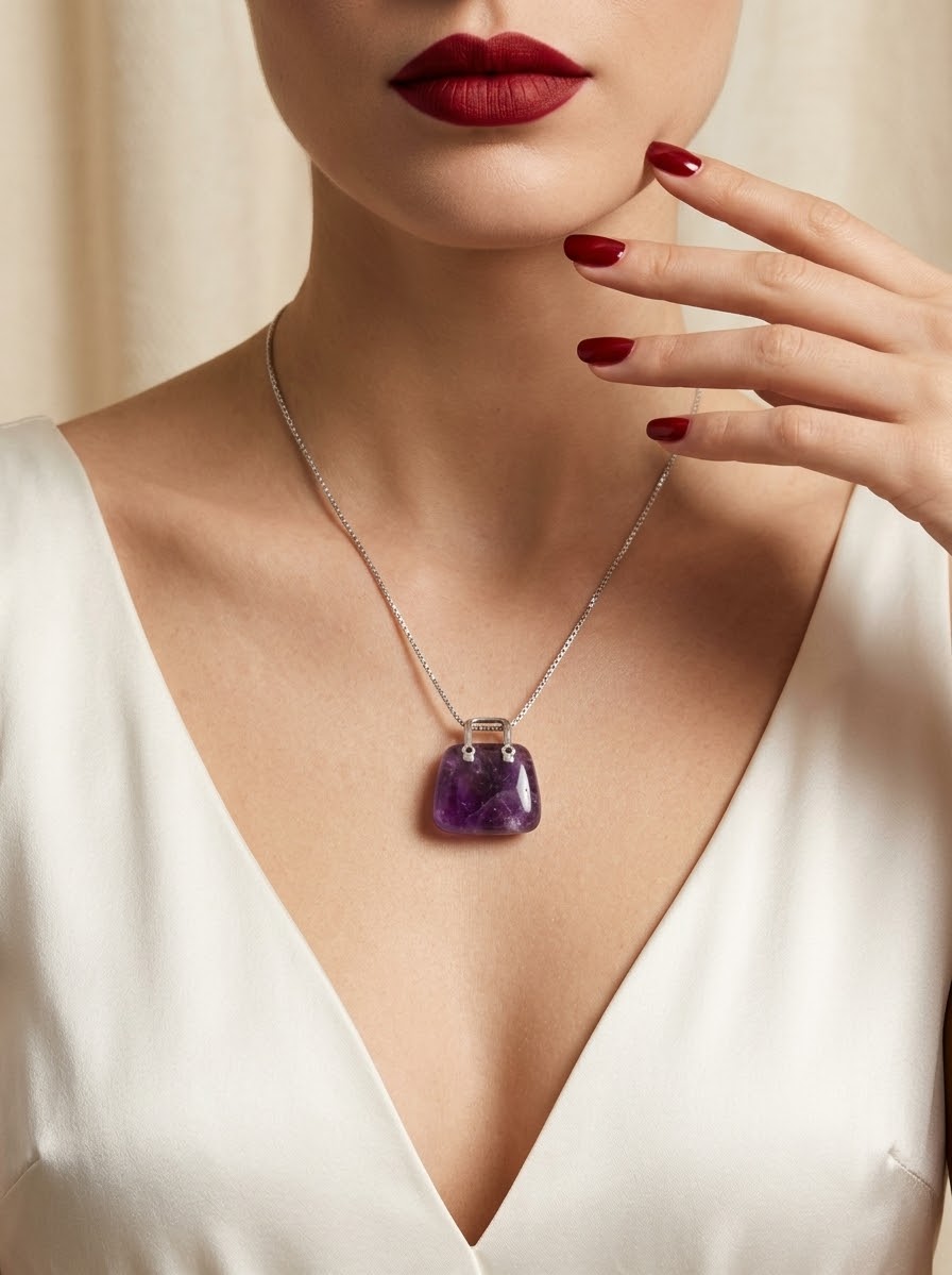 Amethyst Serenity Necklace – 925 Sterling Silver Women’s Necklace