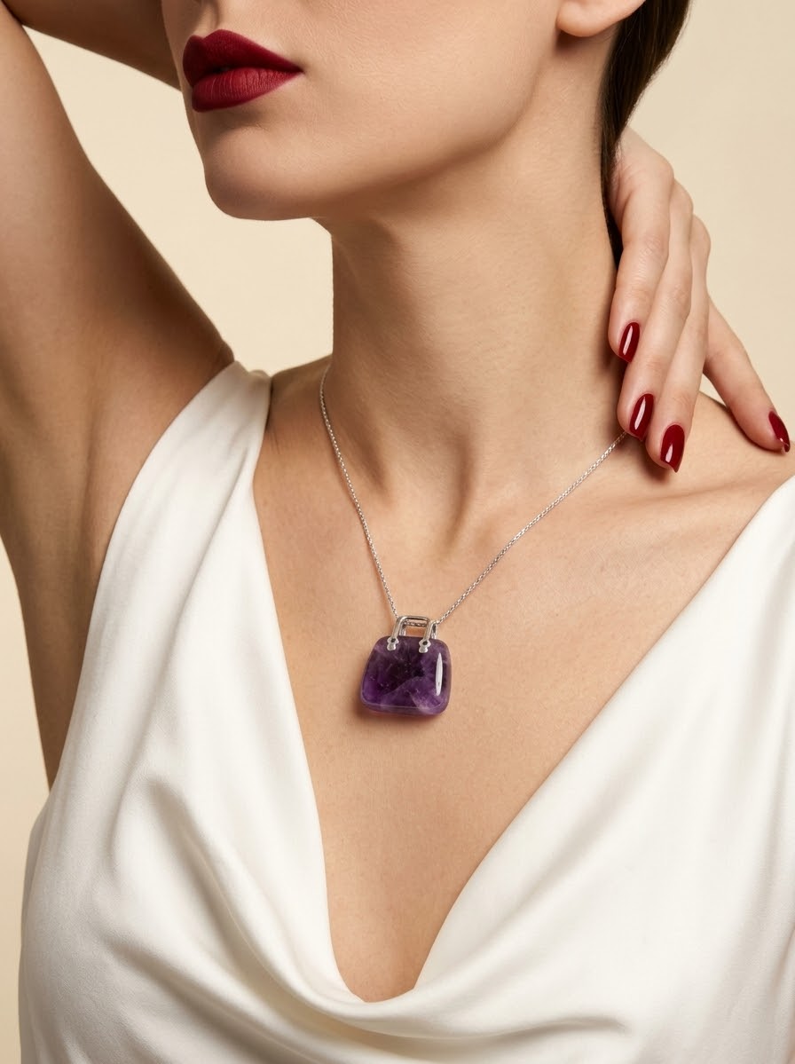 Amethyst Serenity Necklace – 925 Sterling Silver Women’s Necklace