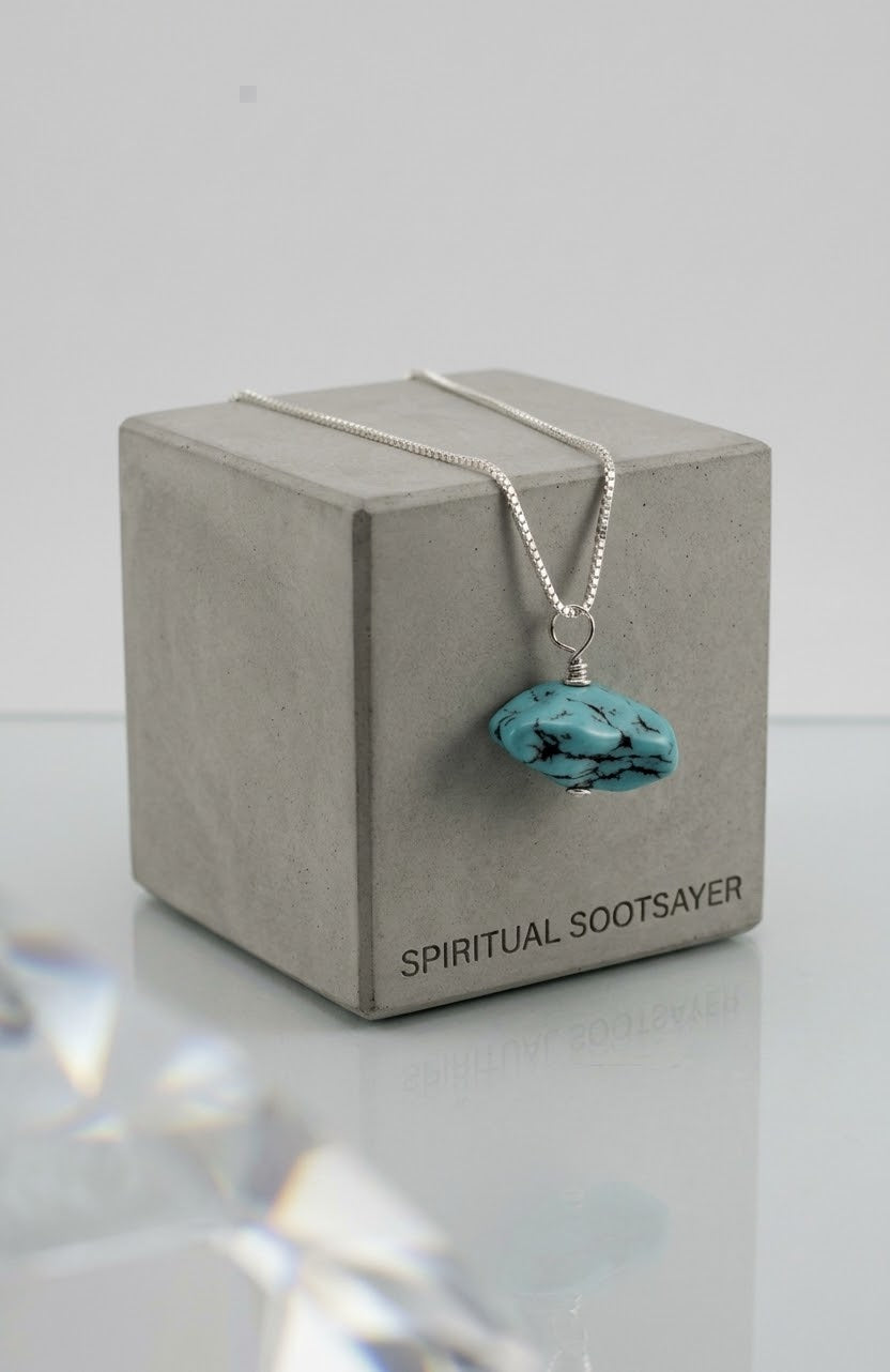 Azure Nomad Turquoise Men’s Necklace – 925 Sterling Silver