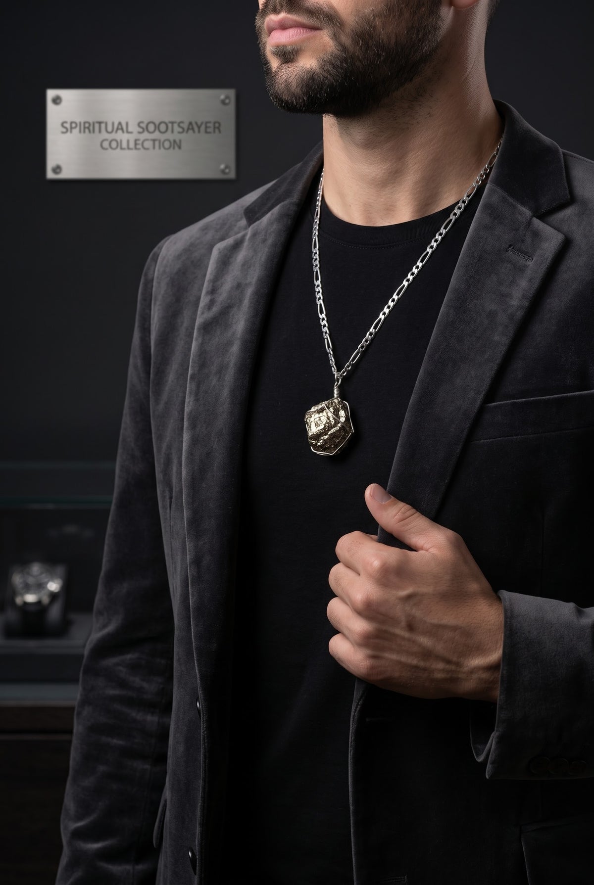 Ironclad Legacy Pyrite Men’s Necklace – 925 Sterling Silver