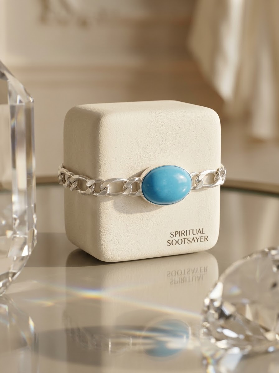 Azure Sovereign Turquoise Men’s Bracelet – 925 Sterling Silver