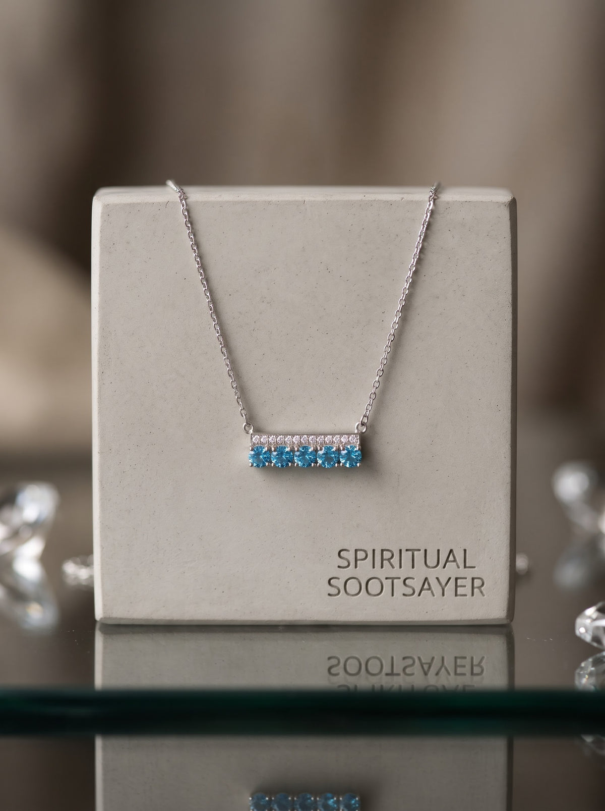 Azure Radiance Blue Topaz Necklace – 925 Sterling Silver