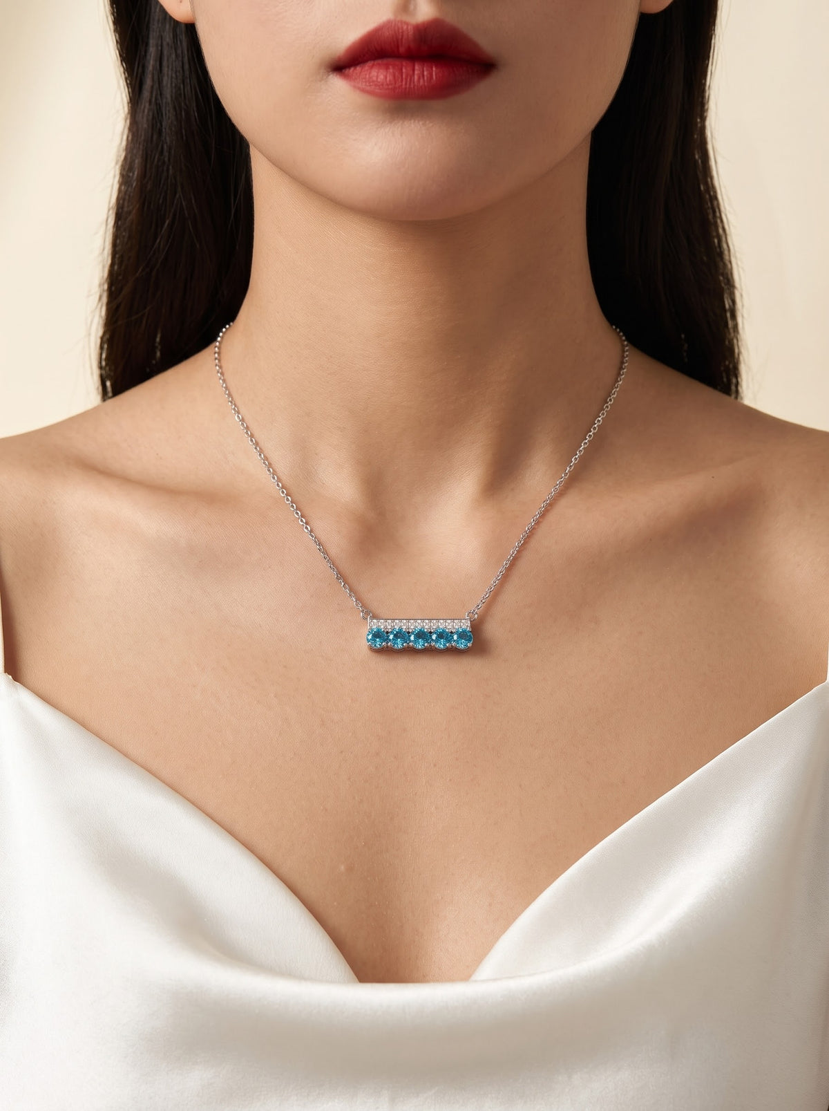 Azure Radiance Blue Topaz Necklace – 925 Sterling Silver