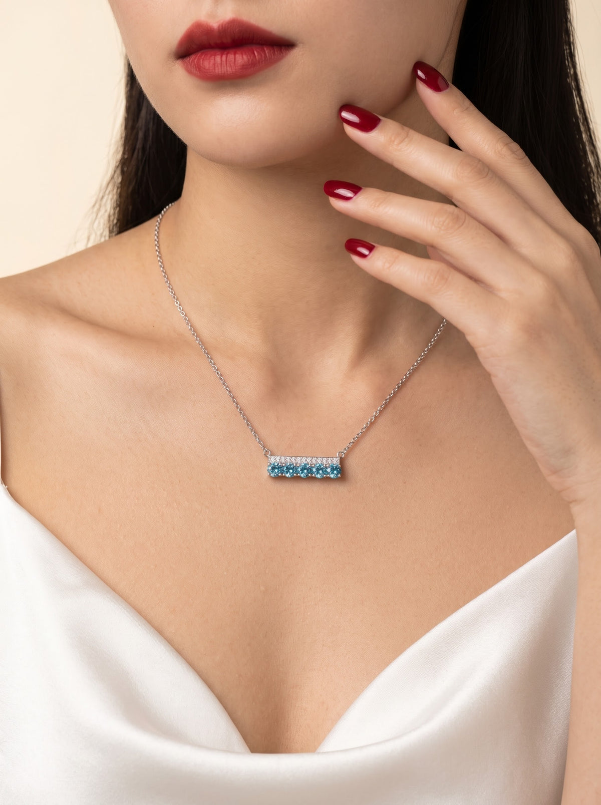 Azure Radiance Blue Topaz Necklace – 925 Sterling Silver