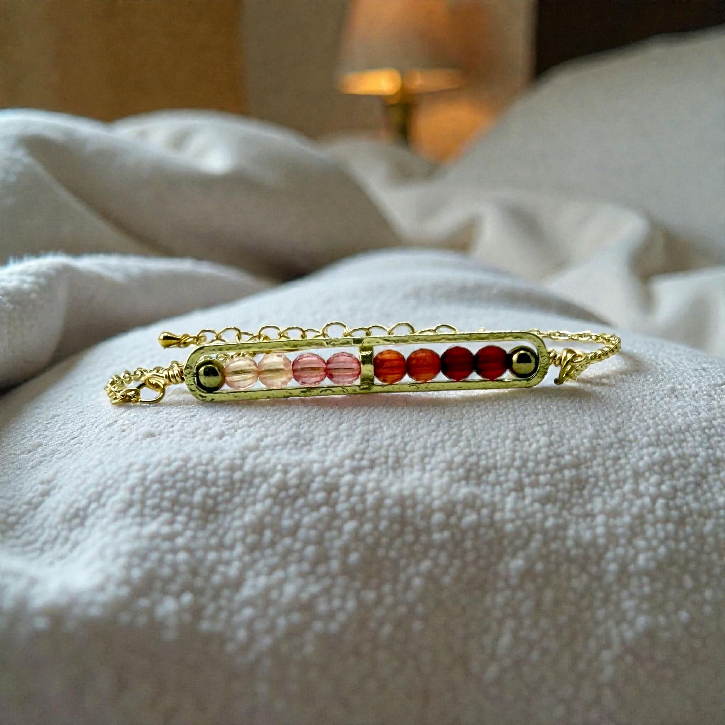 gold bar frame crystal bracelet