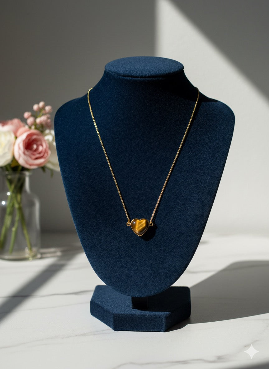 tiger eye crystal pendant close up