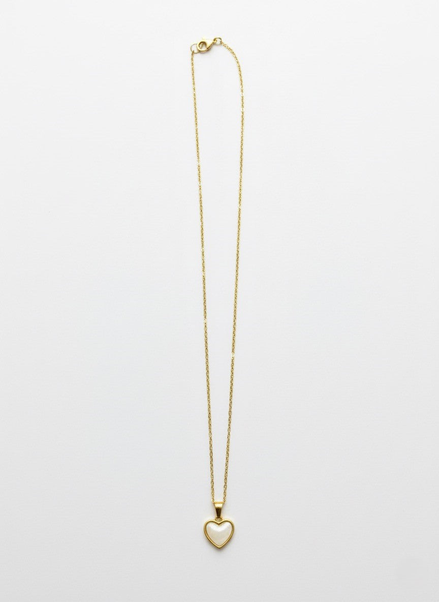 elegant pearl heart pendant