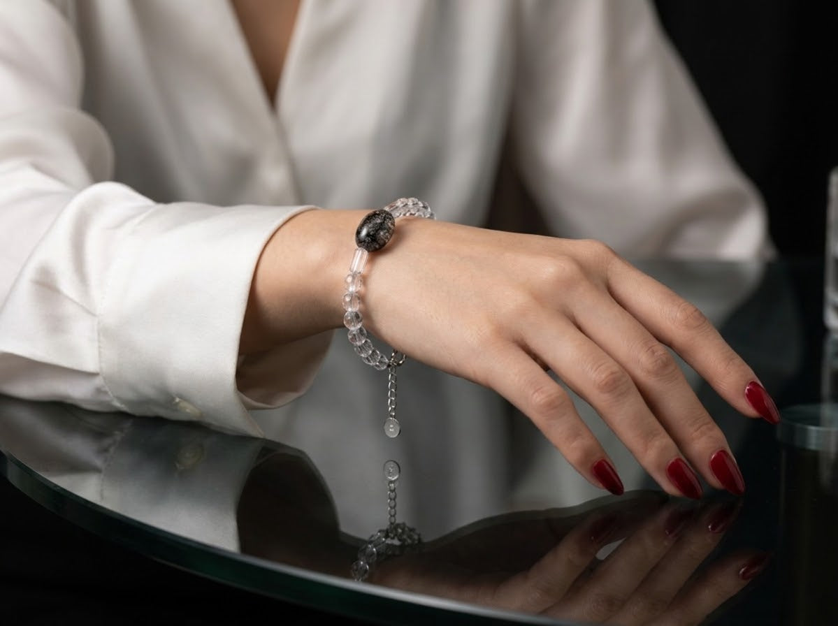 Crystal Clarity – Herkimer Diamond Bracelet for Women in Silver Finish