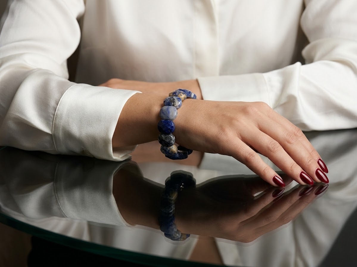 Midnight Azure – Lapis Lazuli Crystal Bracelet for Women
