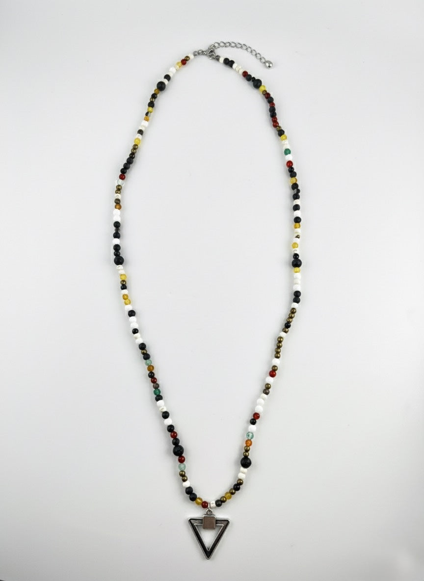 Multi-Stone Protection & Confidence Pendant Necklace for Men