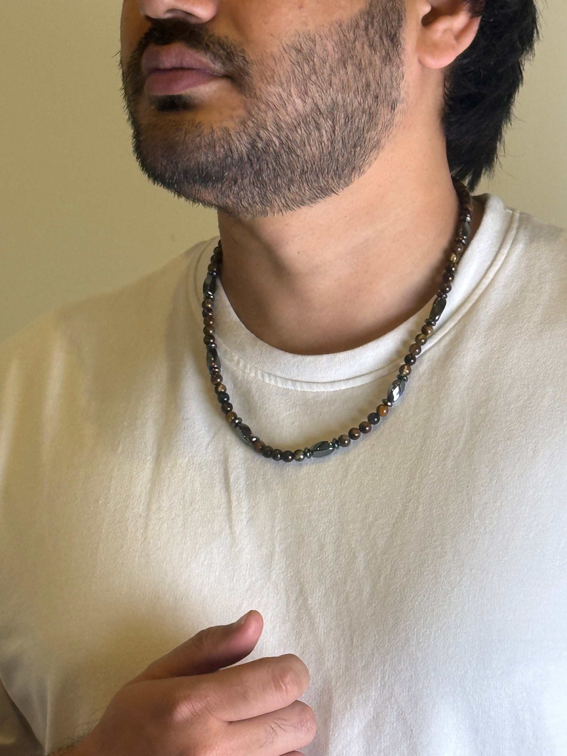 hematite bead necklace