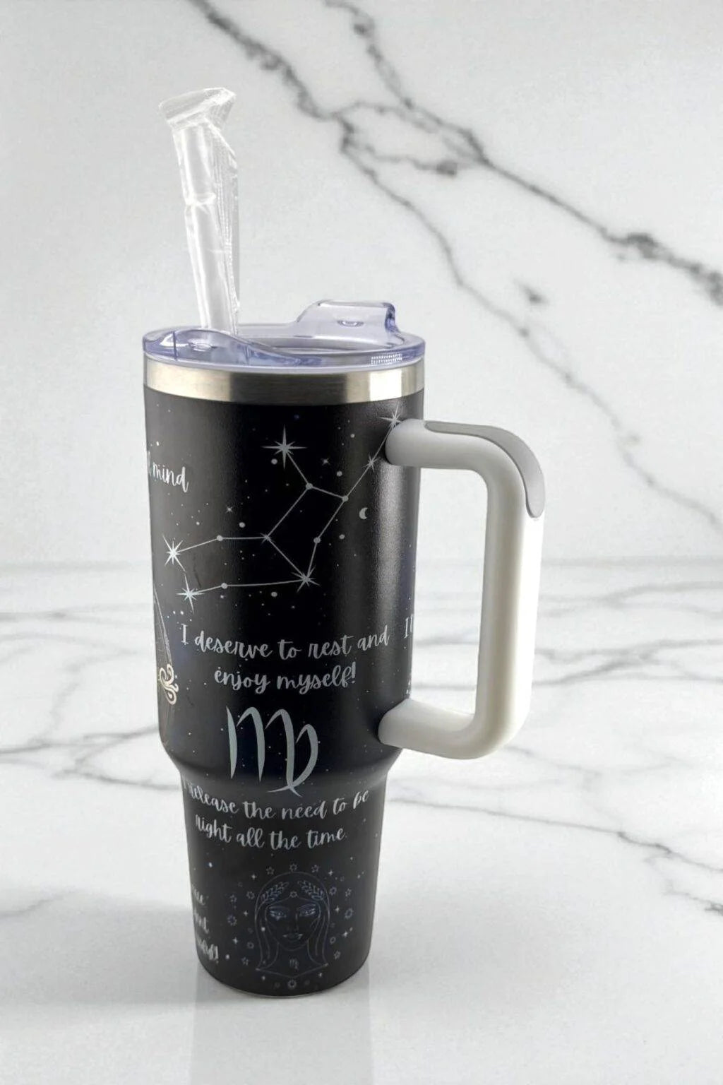 Stellar Virgo Zodiac Tumbler – Precision Meets Power