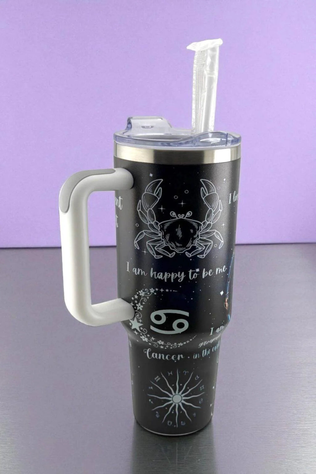 Cosmic Cancer Zodiac Tumbler – Flow with Feeling