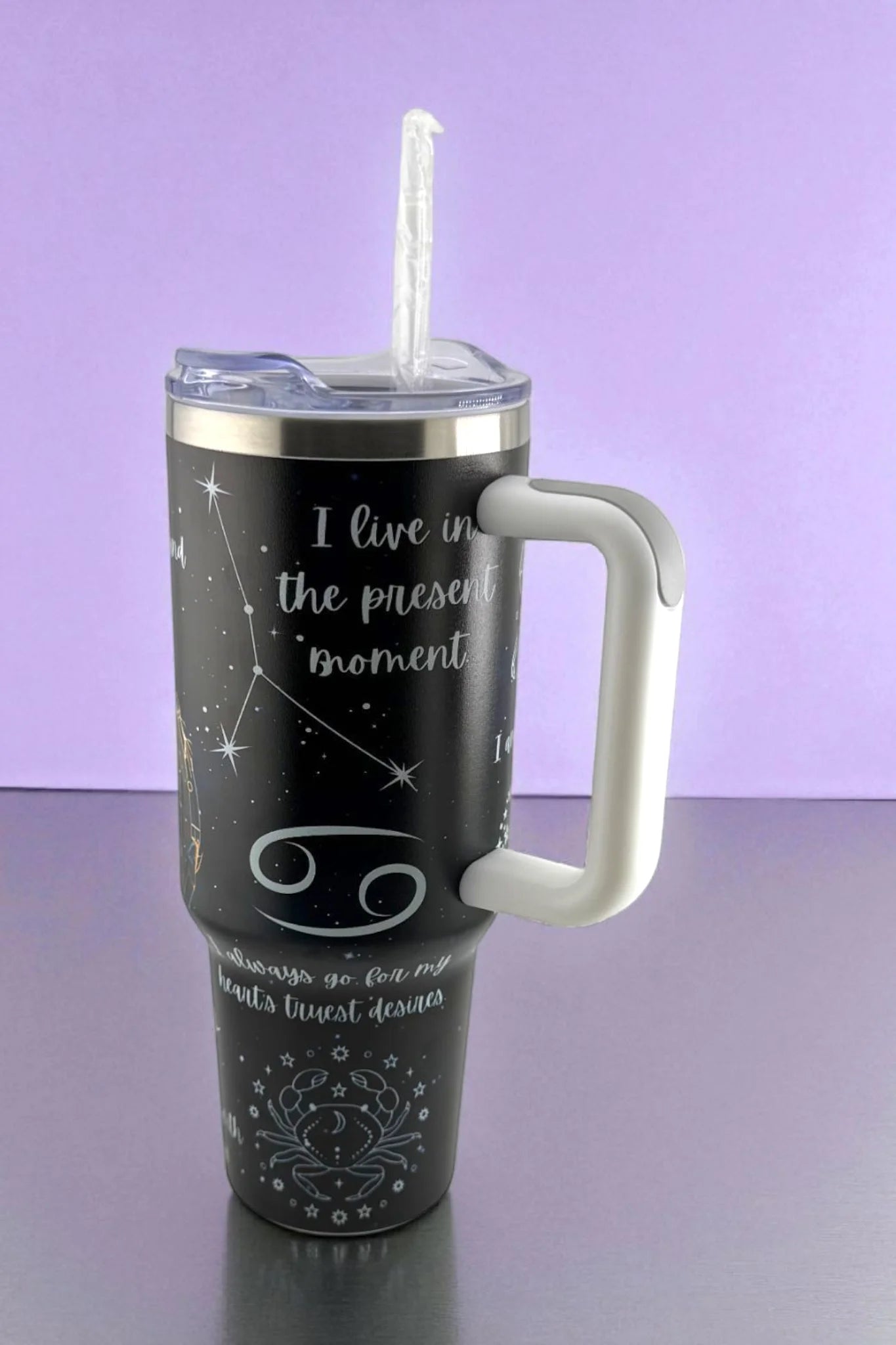 Cosmic Cancer Zodiac Tumbler – Flow with Feeling
