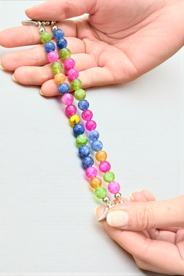 multicolor beaded apple watch strap