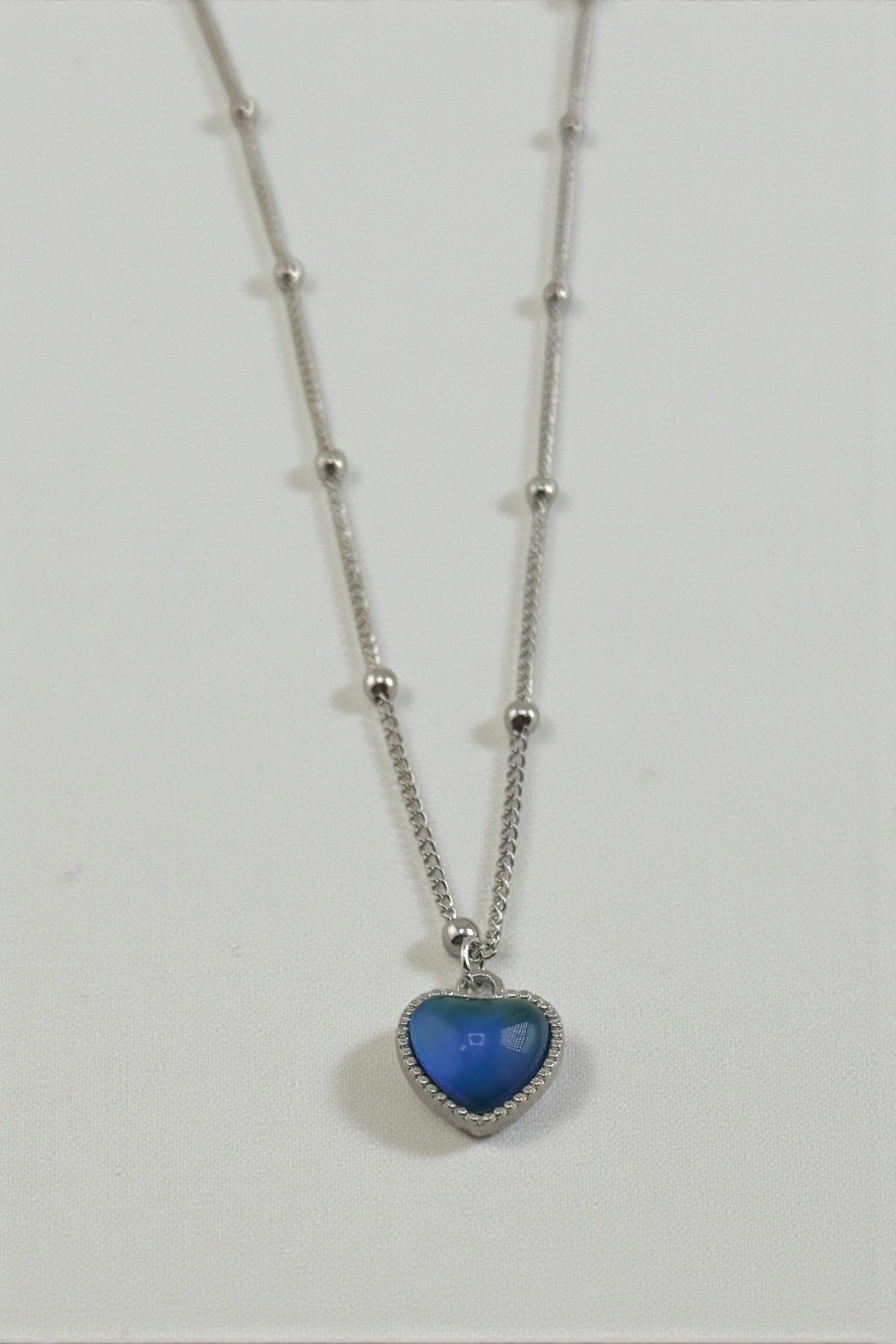 Blue Opalite Heart Pendant Necklace – Emotional Calm, Clarity and Gentle Energy