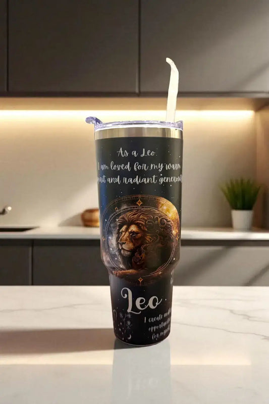 Leo Zodiac Tumbler – Radiate Like Royalty