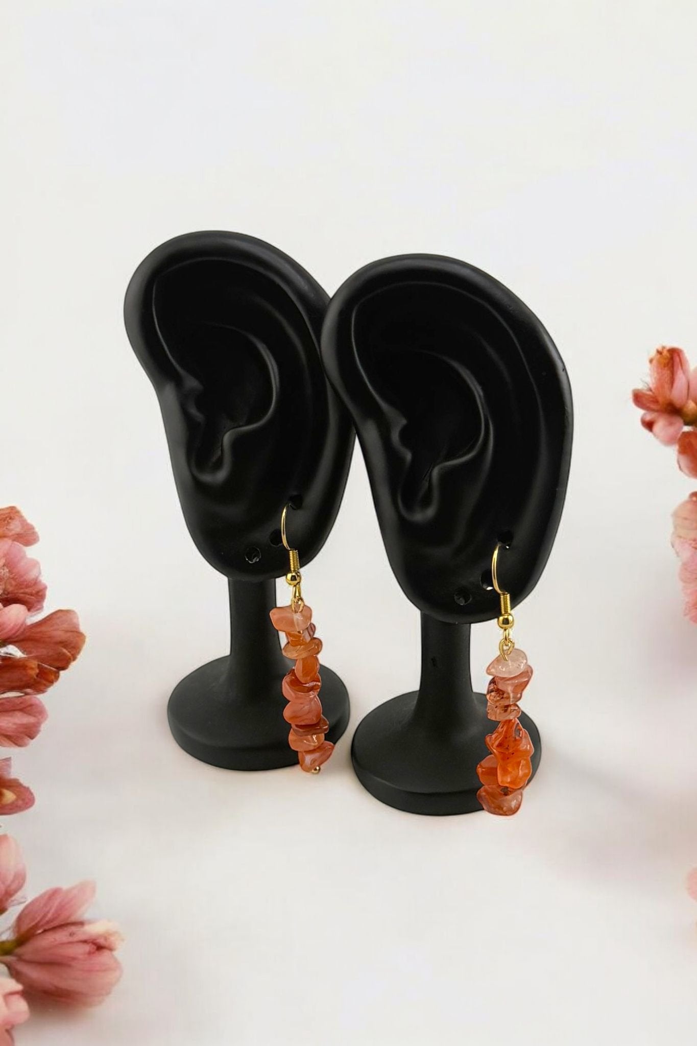 Soul Spark – Carnelian Drop Earrings
