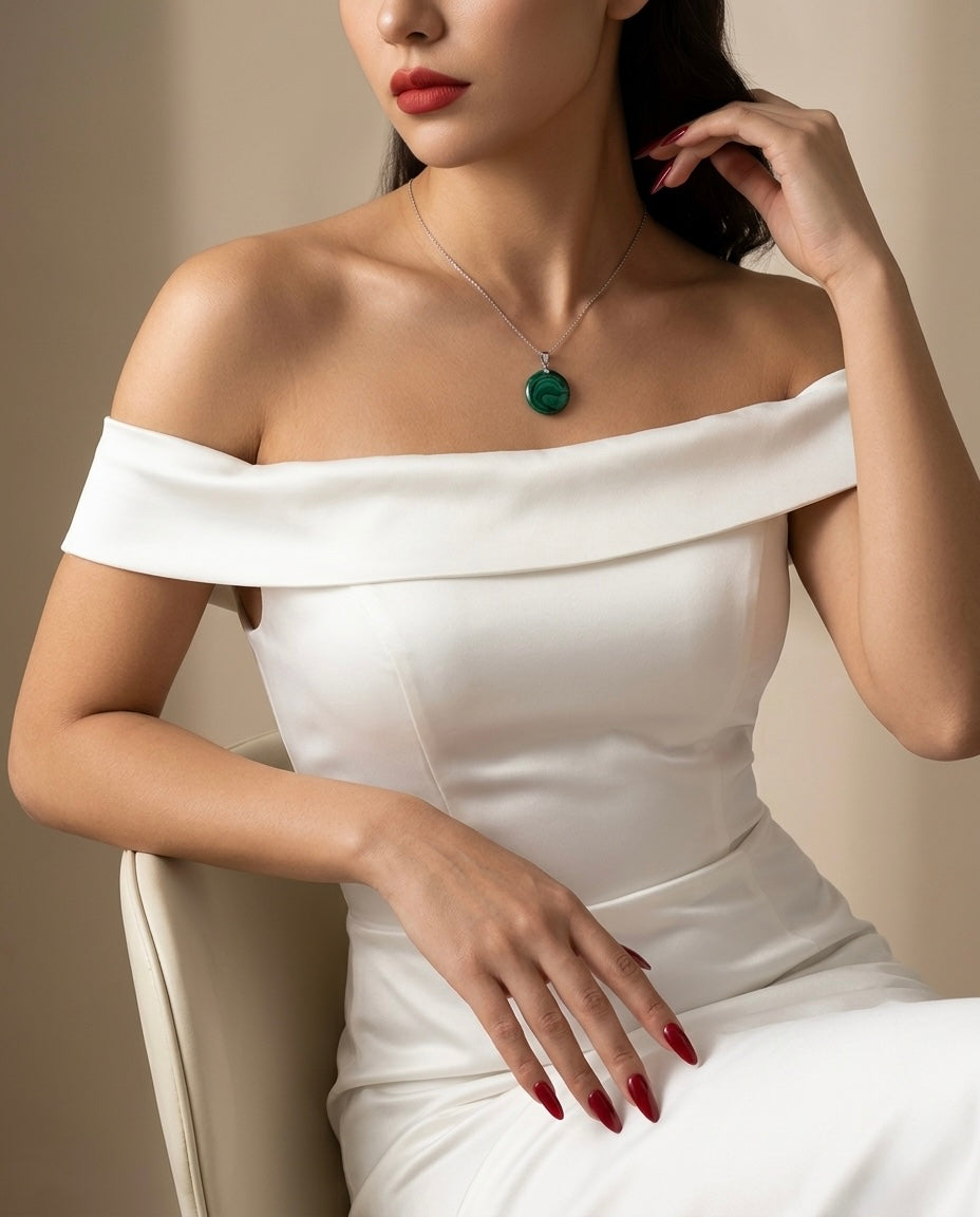 Malachite Protection Pendant Necklace