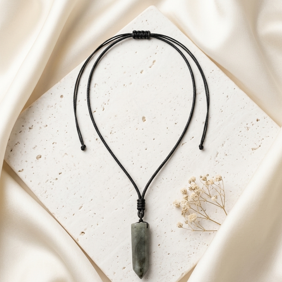 Labradorite Insight Point Men's Pendant Necklace