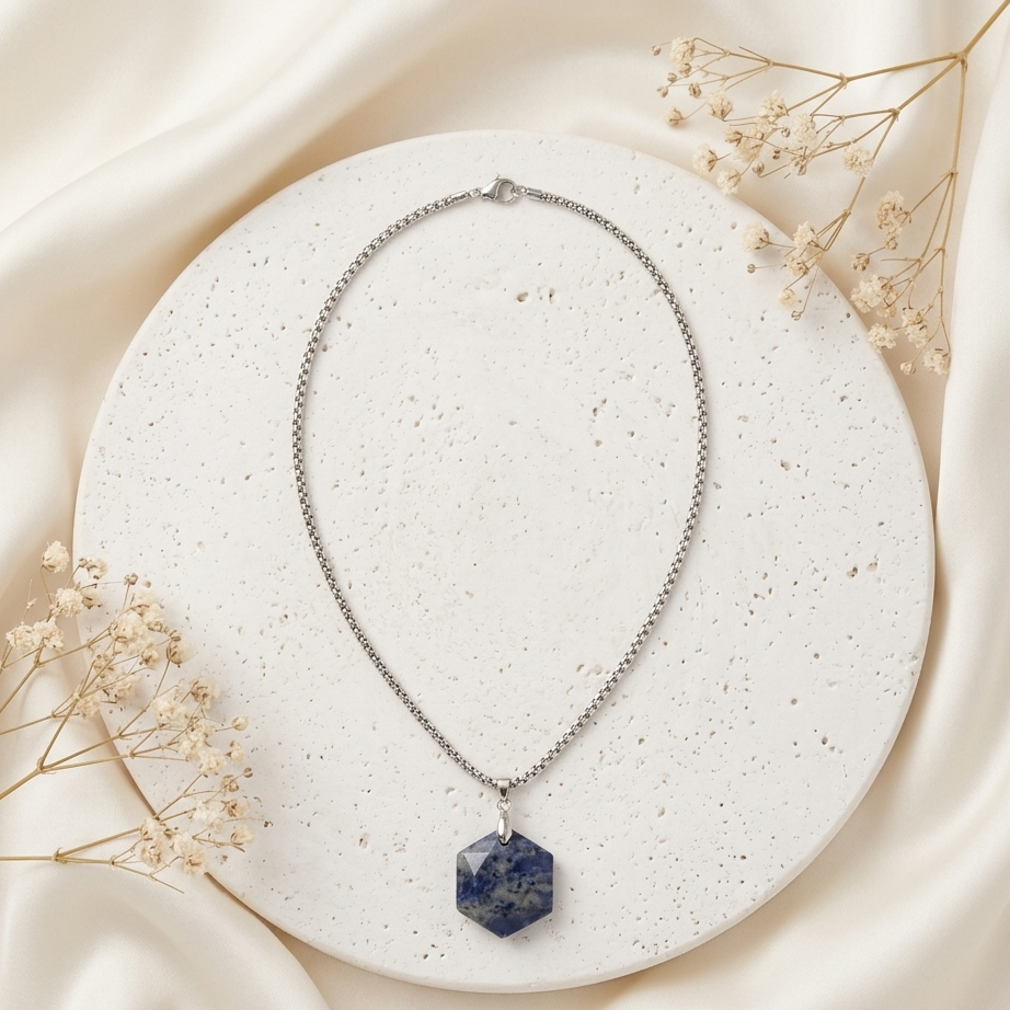 Sodalite Insight Prism Necklace