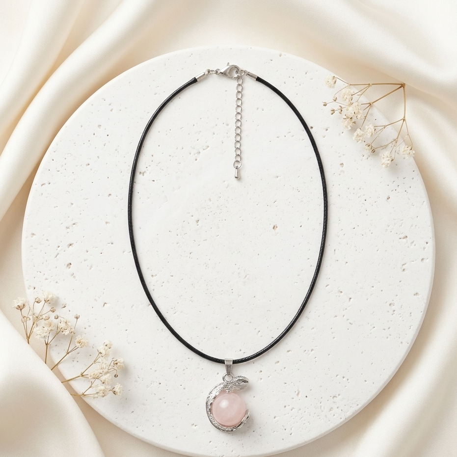 Rose Quartz Serenity Embrace Necklace