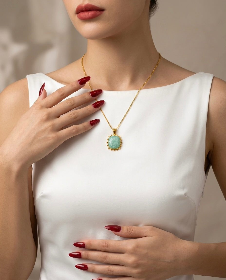 Amazonite Signature Pendant Necklace