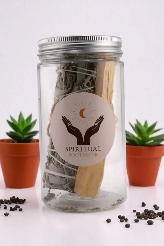 Soot Rituals Sage Smudge Kit for Cleansing Rituals with White Sage Sticks