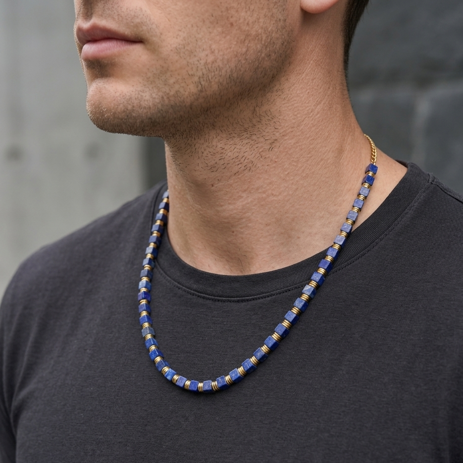 Lapis Lazuli Wisdom Men's Necklace