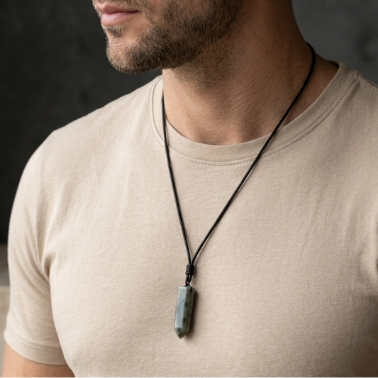 Labradorite Insight Point Men's Pendant Necklace