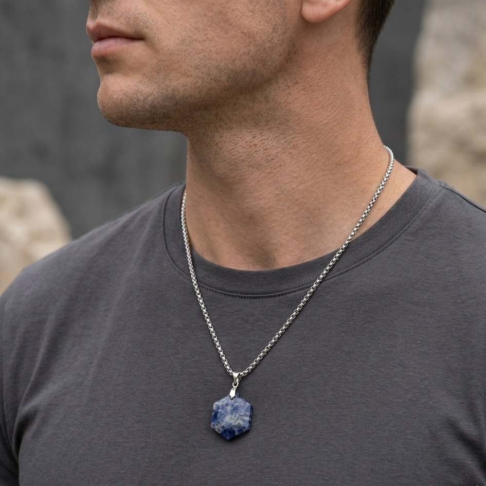 Sodalite Insight Prism Necklace